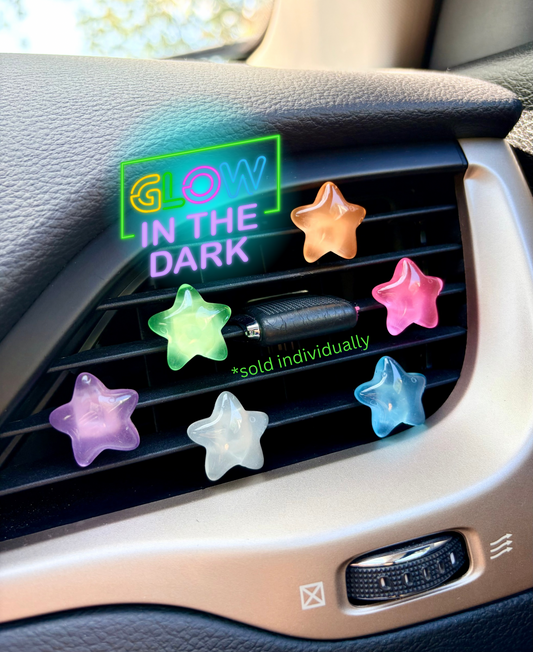 Glow in the Dark Star Car Vent Clips