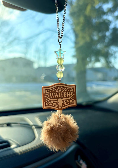 Country Music Rearview Mirror Dangler Accessory