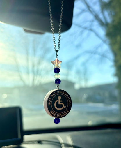 Handicap Awareness Rearview Mirror Dangler Accessory
