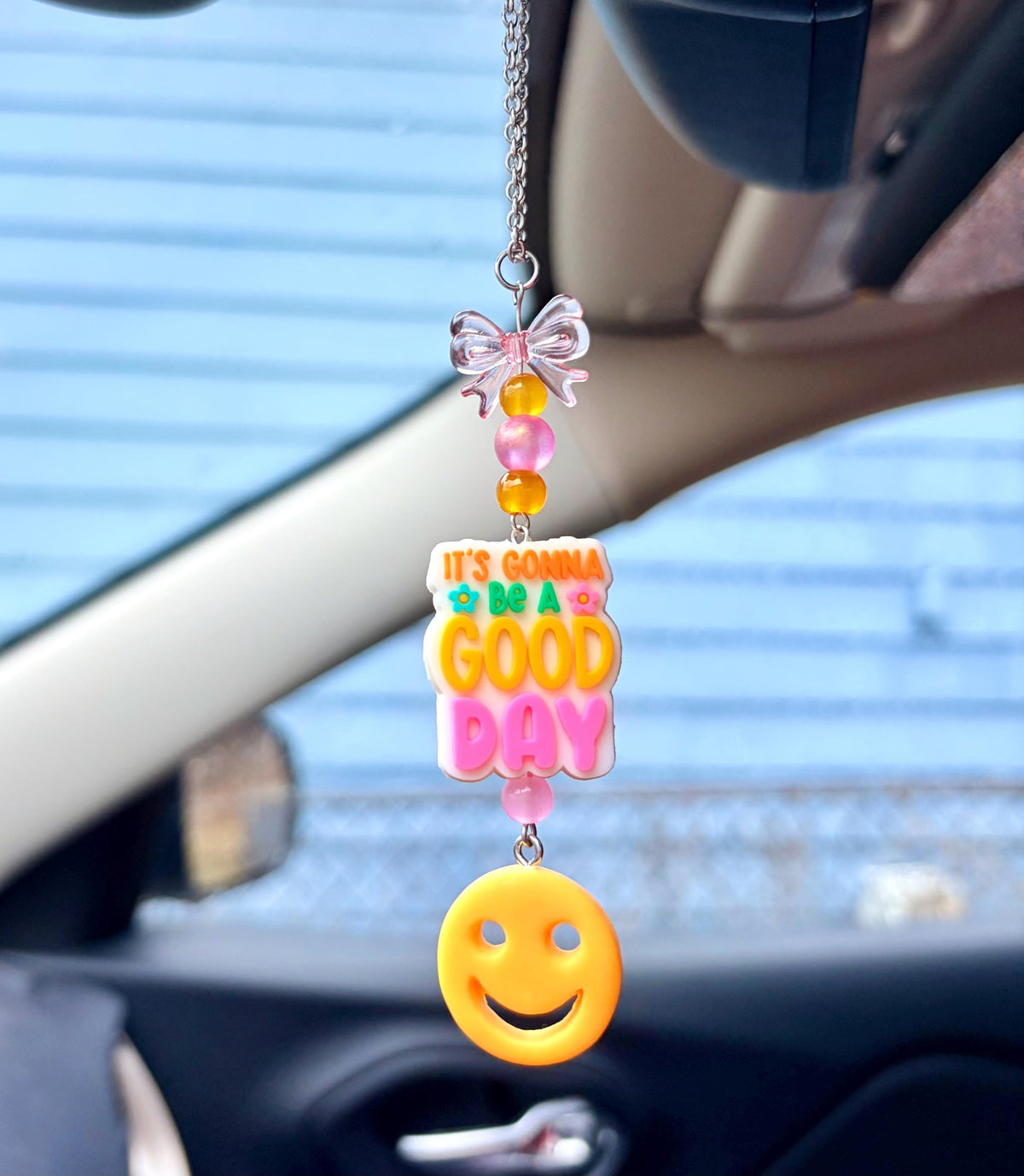 Inspirational Retro Rearview Mirror Dangler Accessory