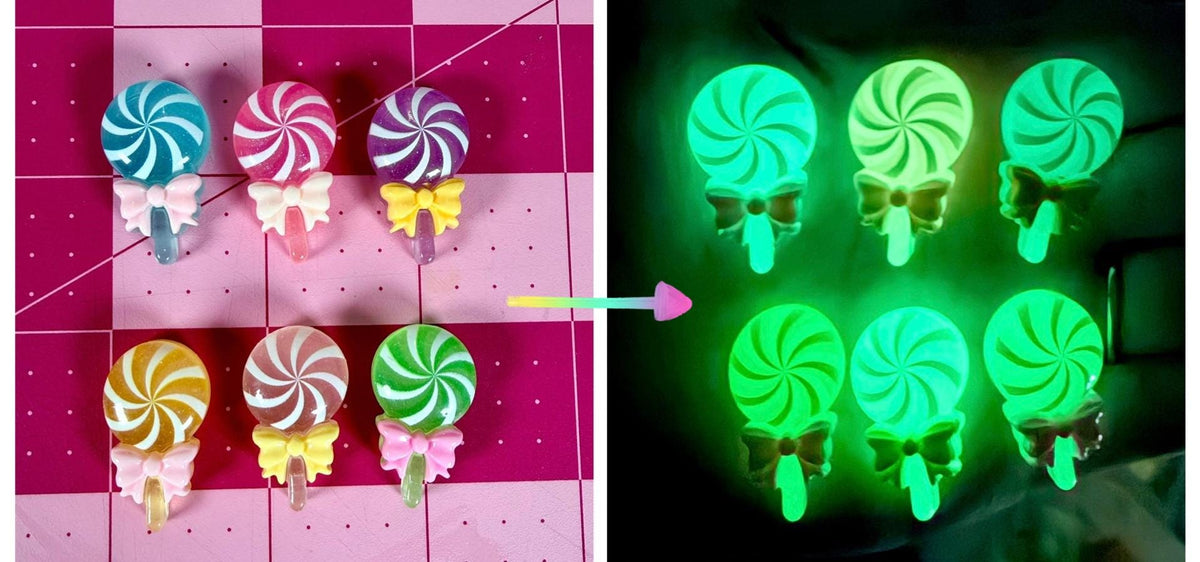 Glow in the Dark Lollipop Car Vent Clips