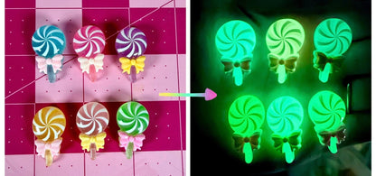 Glow in the Dark Lollipop Car Vent Clips
