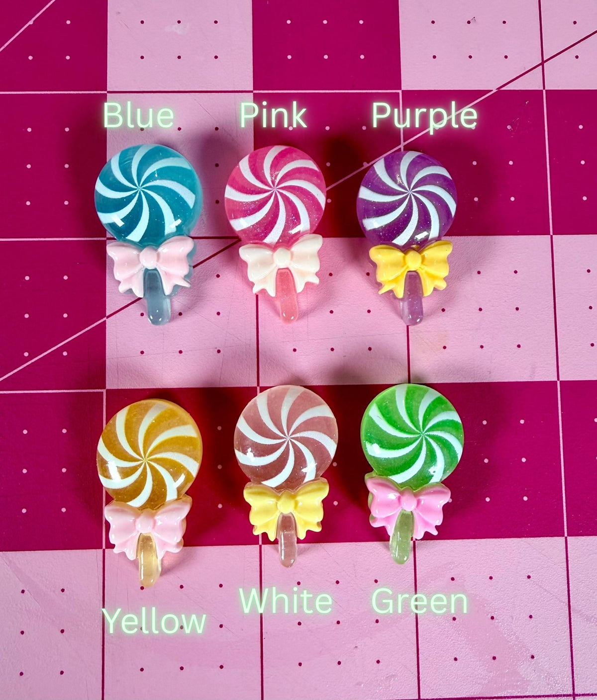 Glow in the Dark Lollipop Car Vent Clips