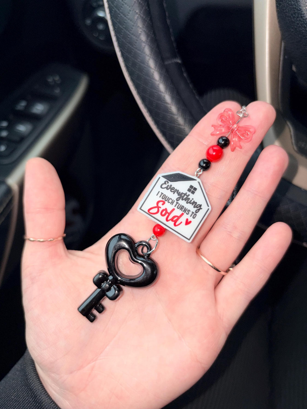 Real estate Agent Rearview Mirror Dangler Accessory
