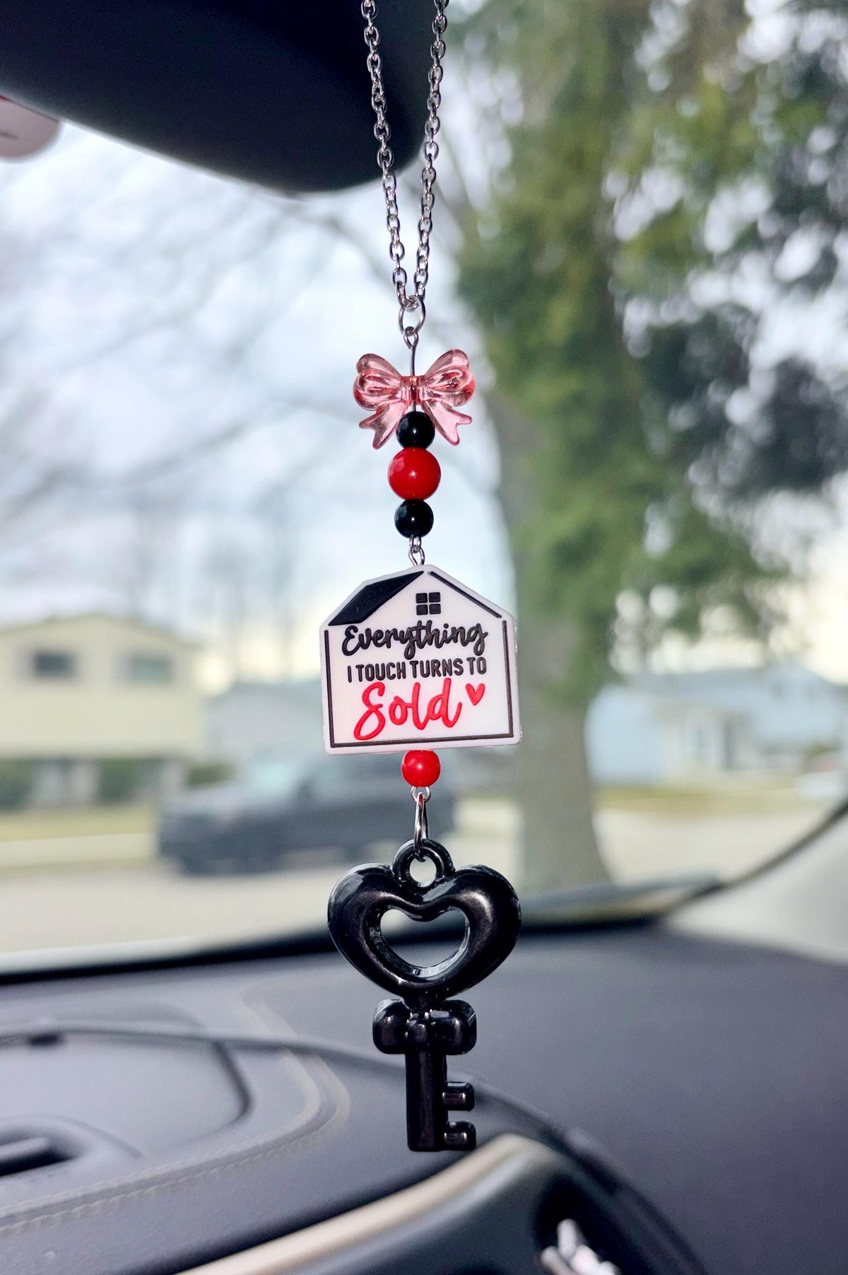 Real estate Agent Rearview Mirror Dangler Accessory