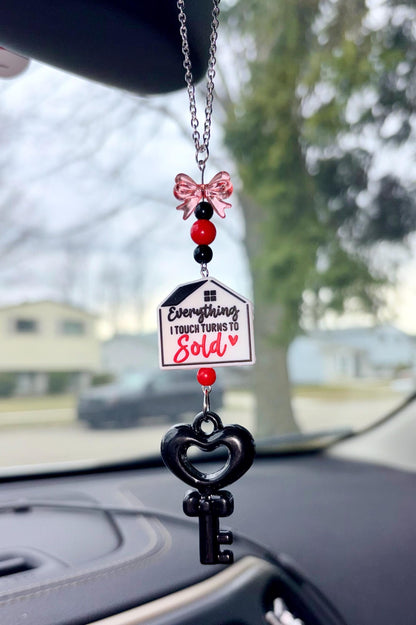 Real estate Agent Rearview Mirror Dangler Accessory
