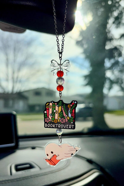 Booktovert Ghost Rearview Mirror Dangler Accessory