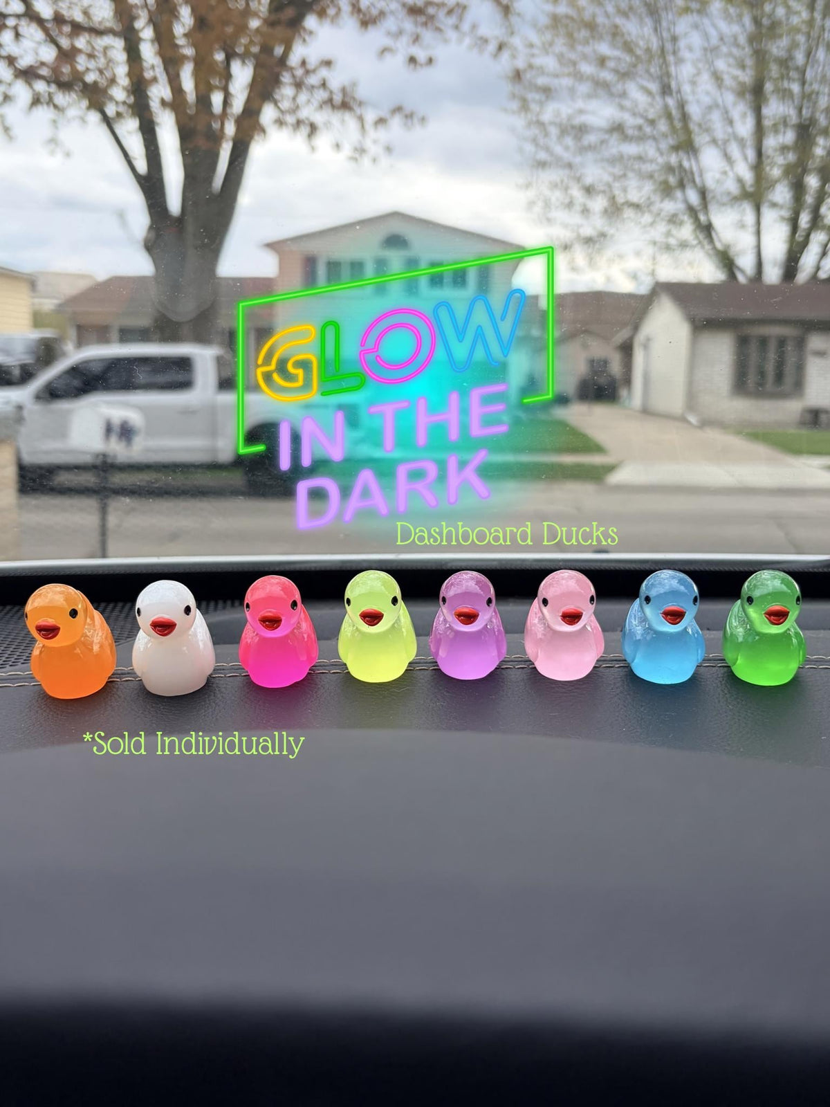 Glow in the Dark Duck Dashboard Ornaments