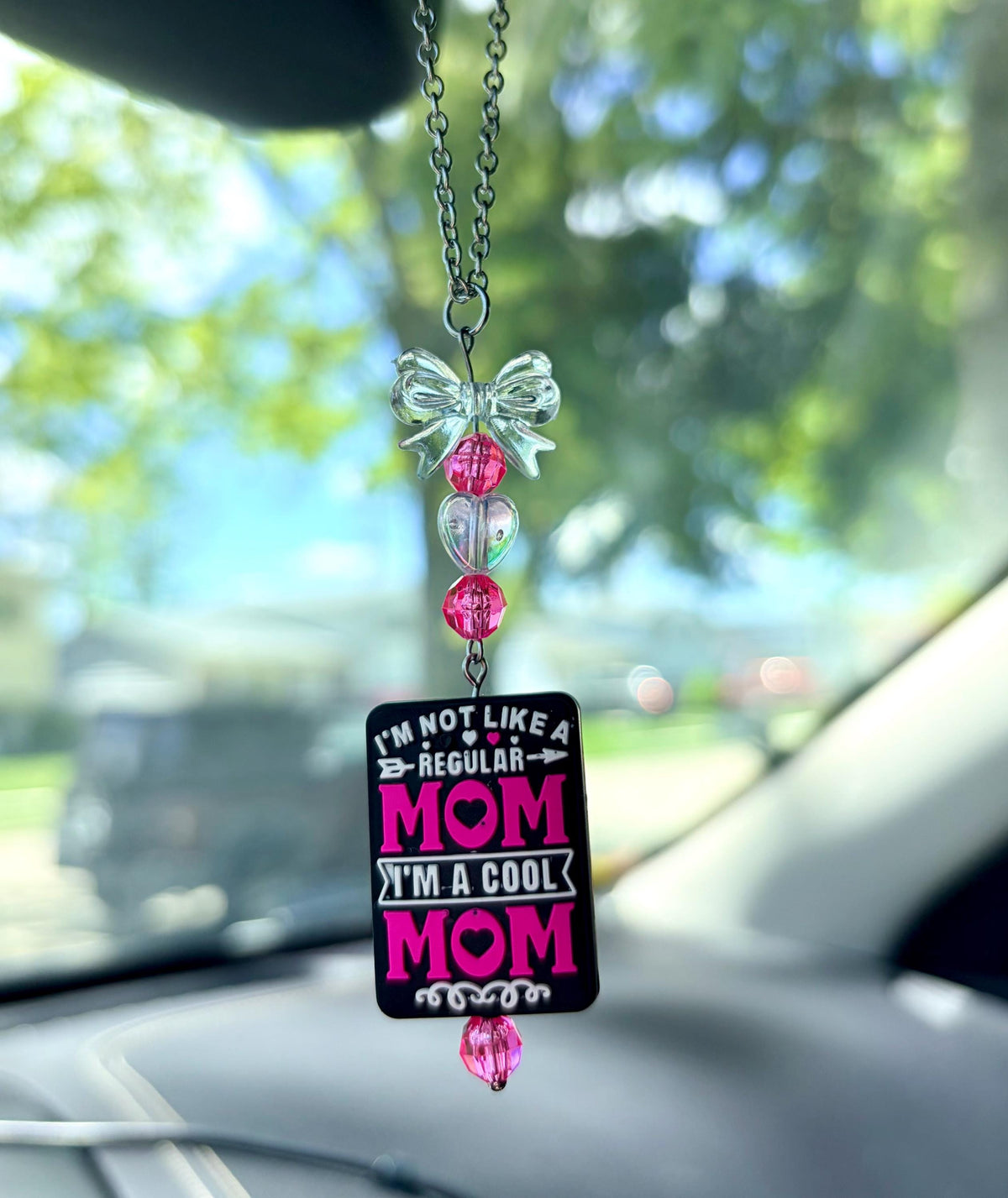 Cool Mom Not a Regular Mom Rearview Mirror Dangler Accessory