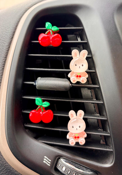 Cherry Car Vent Clips Red Girly Accessories