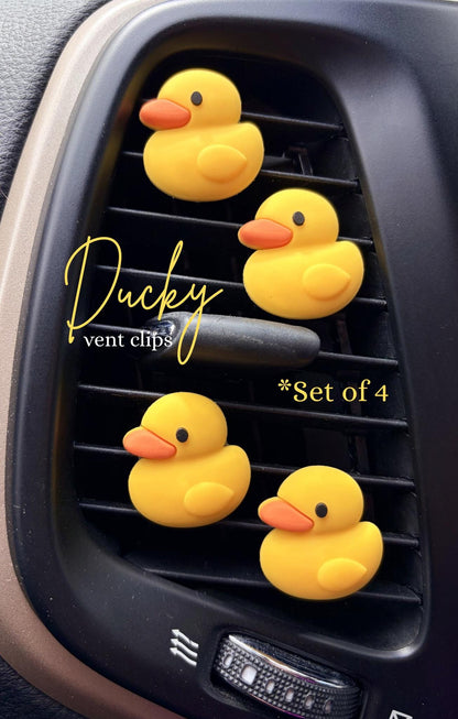 Yellow Ducky Car Vent Clips