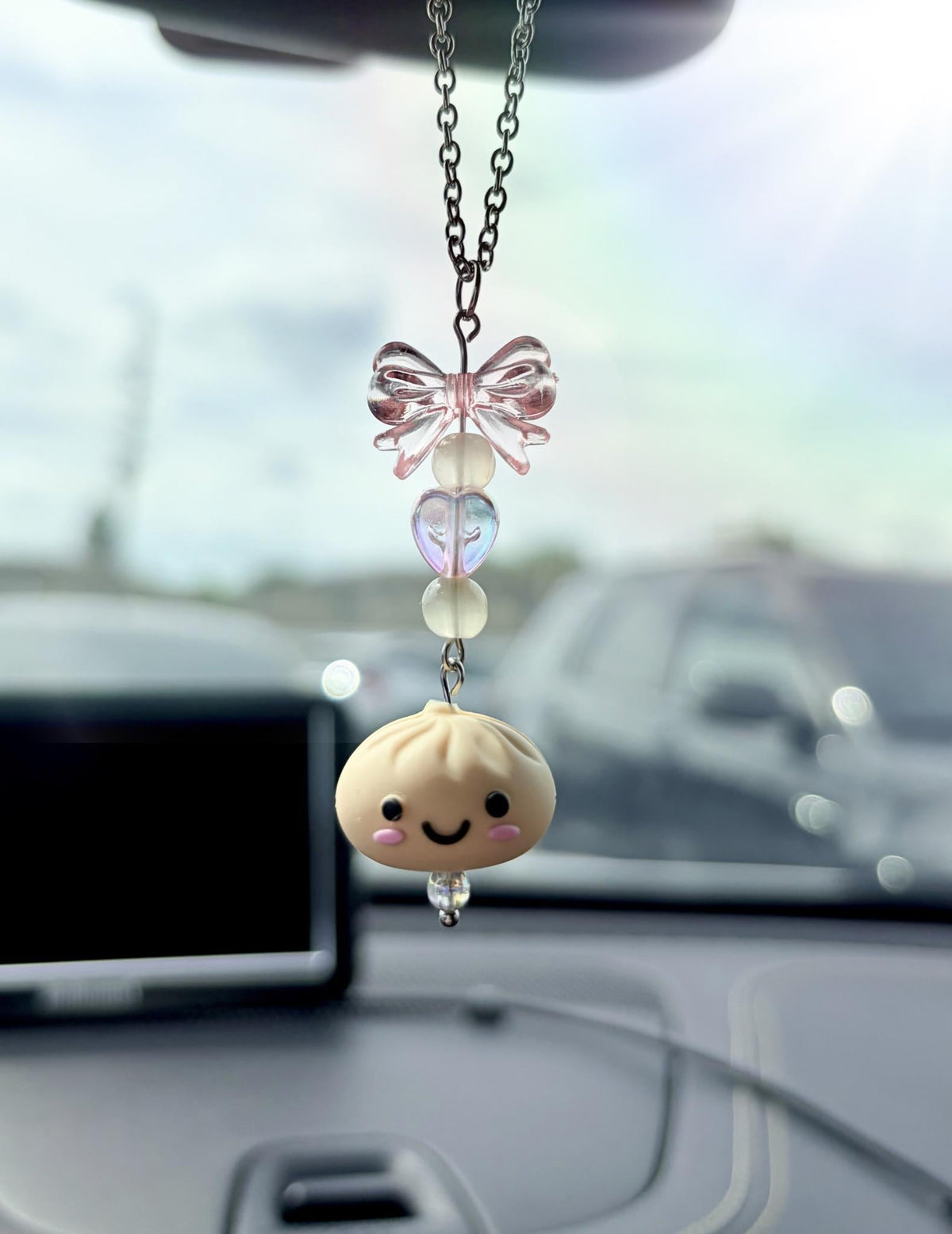 Kawaii Dumpling Rearview Mirror Dangler Accessory
