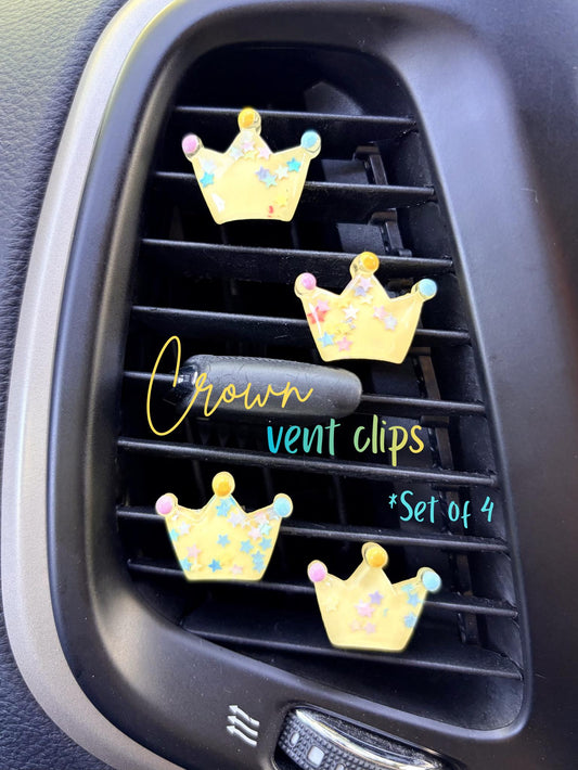 Starry Princess Crown Car Vent Clips