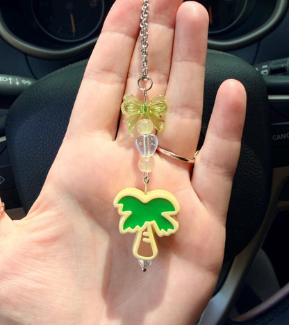 Palm Tree Rearview Mirror Dangler Accessory