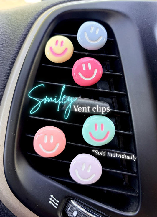 Y2K Smiley Face Car Vent Clips