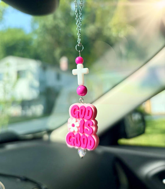 God is Good Rearview Mirror Dangler Accessory