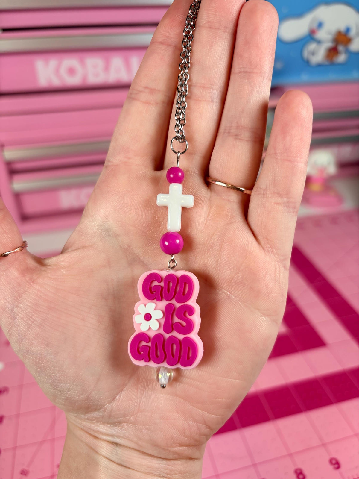 God is Good Rearview Mirror Dangler Accessory