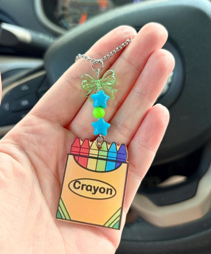 Crayon Box Rearview Mirror Dangler Accessory