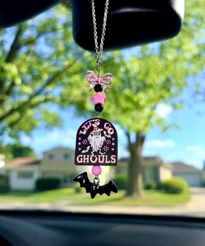 Let’s Go Ghouls Car Rearview Mirror Dangler Accessory