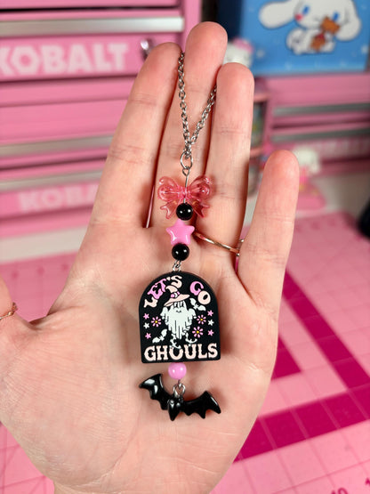 Let’s Go Ghouls Car Rearview Mirror Dangler Accessory