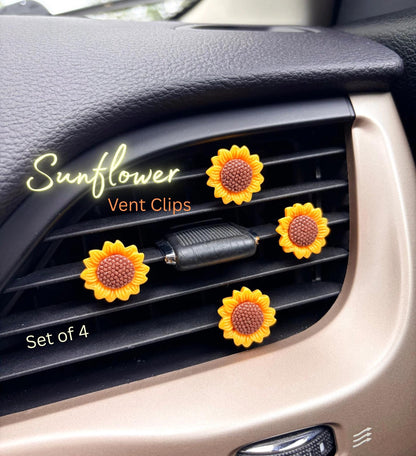 Sunflower Car Vent Clips