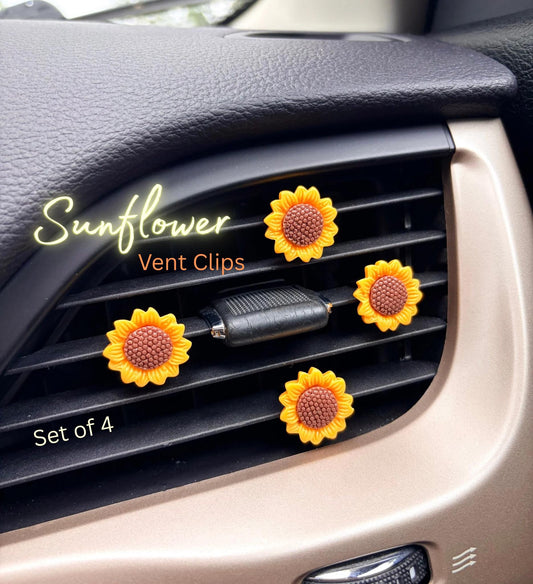 Sunflower Car Vent Clips