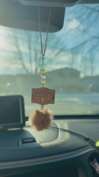 Country Music Rearview Mirror Dangler Accessory