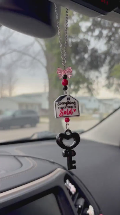 Real estate Agent Rearview Mirror Dangler Accessory