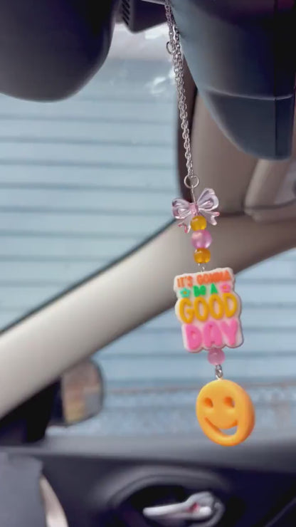 Inspirational Retro Rearview Mirror Dangler Accessory