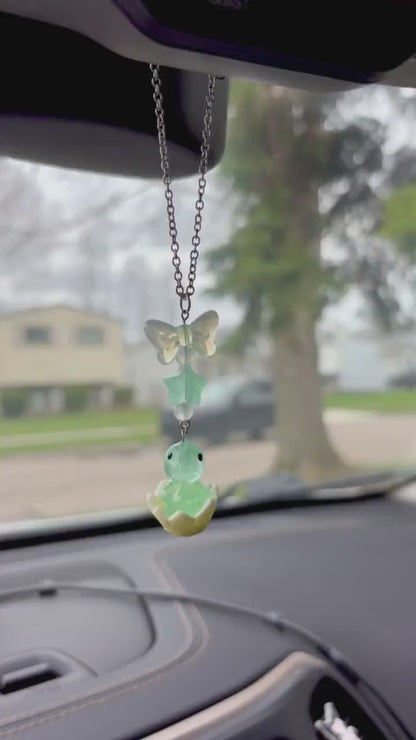 Glow in the Dark Baby Dino Rearview Mirror Dangler Accessory