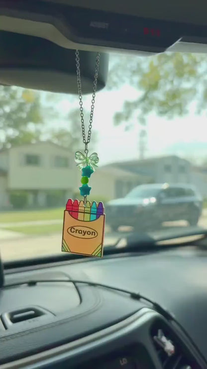 Crayon Box Rearview Mirror Dangler Accessory