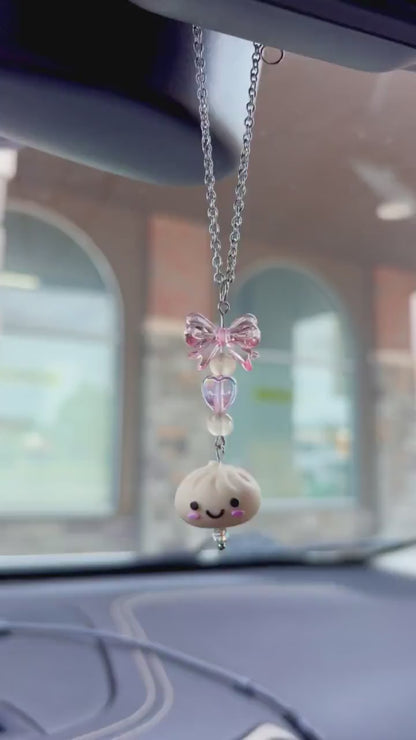 Kawaii Dumpling Rearview Mirror Dangler Accessory