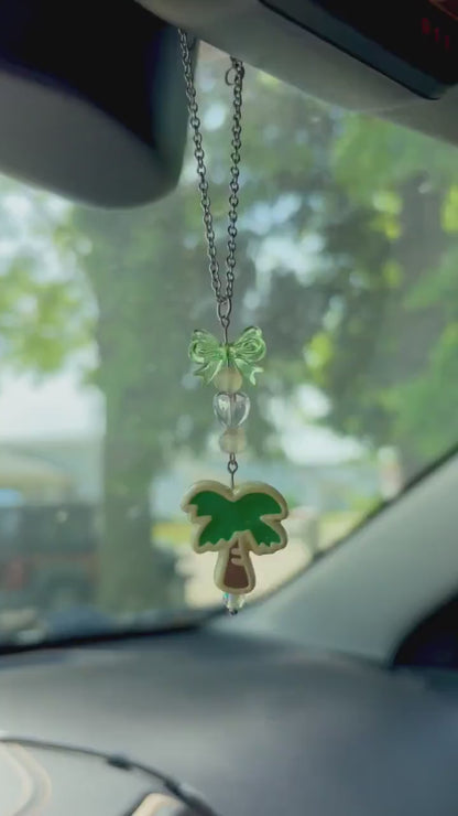 Palm Tree Rearview Mirror Dangler Accessory