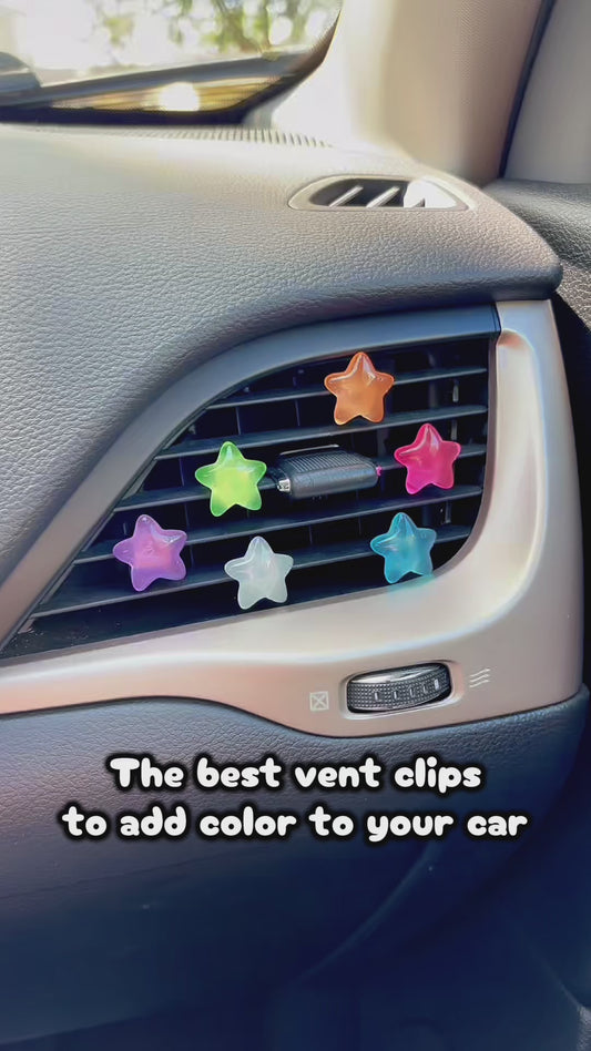 Glow in the Dark Star Car Vent Clips