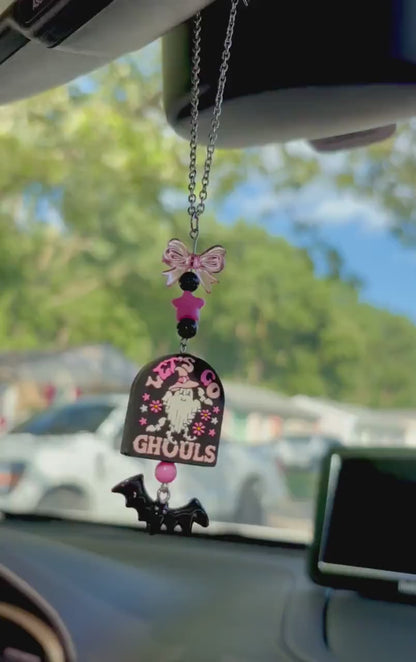Let’s Go Ghouls Car Rearview Mirror Dangler Accessory