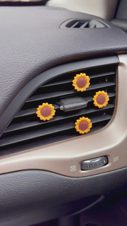 Sunflower Car Vent Clips